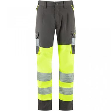 Leo Workwear Winswell EcoViz Women's Yellow Stretch Hi Vis Cargo Trouser