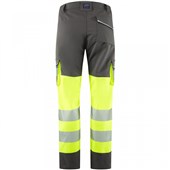 Leo Workwear Winswell EcoViz Women's Yellow/Grey Stretch Hi Vis Cargo Trouser