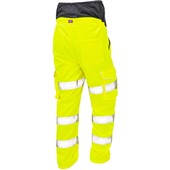 Leo Workwear Verity Yellow Polycotton Women's Hi Vis Maternity Cargo Trouser