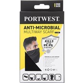 Portwest CS25 Black Anti-Microbial Stretch Multiway Scarf