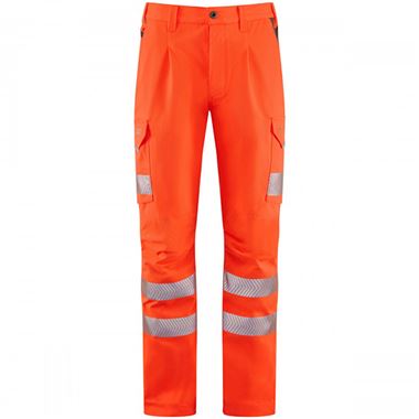 Leo Workwear Winsford EcoViz Women's Orange Stretch Hi Vis Cargo Trouser
