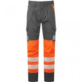 Leo Workwear Winsford EcoViz Women's Orange Stretch Hi Vis Cargo Trouser