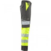 Leo Workwear Winsford EcoViz Women's Yellow/Grey Stretch Hi Vis Cargo Trouser