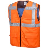Portwest CV02 Orange Mesh Lined Hi Vis Cooling Vest