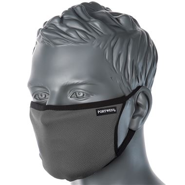 Reusable 3 Ply Fabric Face Mask Graphite Grey (Single Mask)