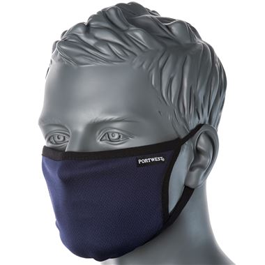 Reusable 3 Ply Fabric Face Mask Navy (Single Mask)