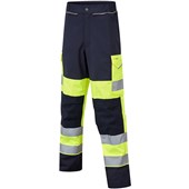 Leo Workwear Honeychurch Yellow EcoViz 10KX Performance Womens 2-Part Stretch Breathable Waterproof Hi Vis Coverall