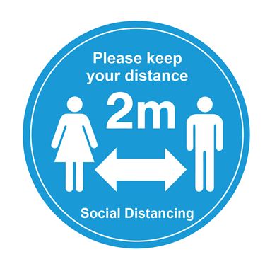Social Distance Keep Your Distance Floor Marker