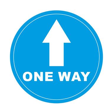 Social Distance One Way Floor Marker