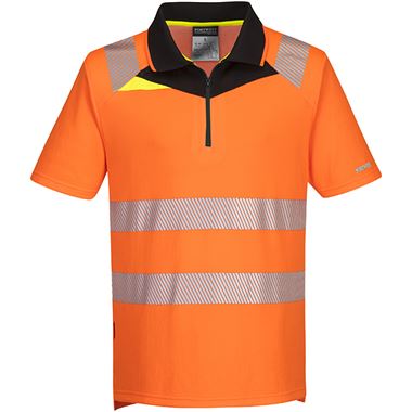 Portwest DX412 DX4 Orange Stretch Hi Vis Polo Shirt