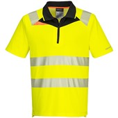 Portwest DX412 DX4 Yellow Stretch Hi Vis Polo Shirt 