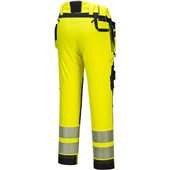 Portwest DX442 DX4 Yellow/Black Stretch Hi Vis Detachable Holster Pocket Trouser