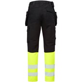 Portwest DX457 DX4 Yellow/Black Class 1 Stretch Detachable Holster Pocket Hi Vis Craft Trouser
