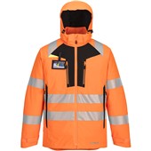 Portwest DX461 DX4 Orange/Black Stretch Padded Lined Waterproof Hi Vis Winter Jacket 