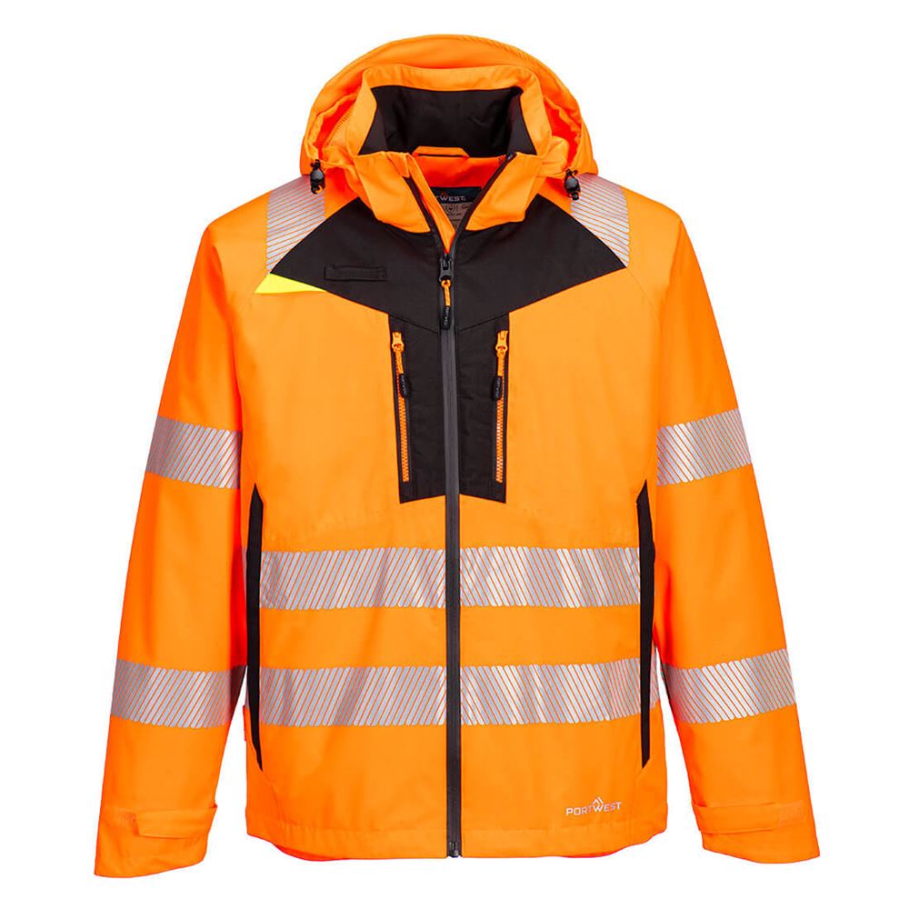Portwest DX462 DX4 Orange Hi Vis Shell Jacket | Safetec Direct