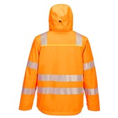 Portwest DX462 DX4 Orange Stretch Waterproof Breathable Hi Vis Shell Rain Jacket