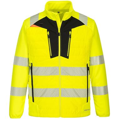 Portwest DX473 DX4 Yellow/Black Hi Vis Hybrid Baffle Jacket