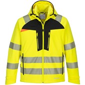 Portwest DX475 DX4 Yellow/Black Mesh Lined Hi Vis Softshell (3L)