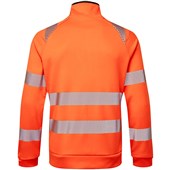 Portwest DX477 DX4 Orange Funnel Neck Mesh Lined Full Zip Hi Vis Sweatshirt Jacket