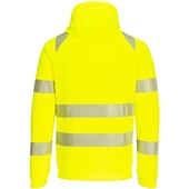 Portwest DX477 DX4 Yellow Mesh Lined Hi Vis Zipped Funnel Neck Hooded Sweatshirt