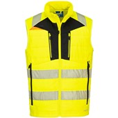 Portwest DX479 DX4 Yellow Mesh Lined Padded Hi Vis Softshell Bodywarmer