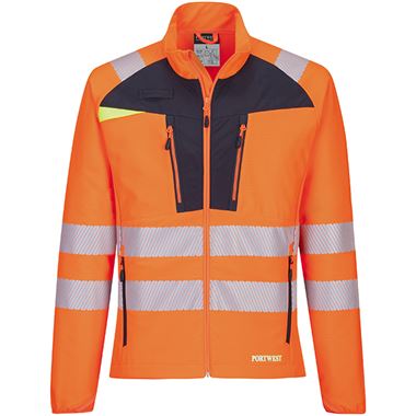 Portwest DX481 DX4 Orange/Black Stretch Hi Vis Full Zip Base Layer Jacket