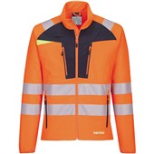 Portwest DX481 DX4 Orange/Black Stretch Hi Vis Full Zip Base Layer Jacket