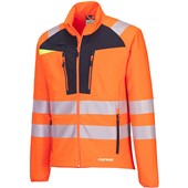 Portwest DX481 DX4 Orange/Black Stretch Hi Vis Full Zip Base Layer Jacket