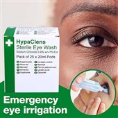 HypaClens Eye Wash Pods 20ml Sterile Saline (Pack 25)