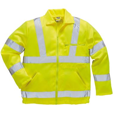 Portwest E040 Yellow Hi Vis Poly-Cotton Jacket