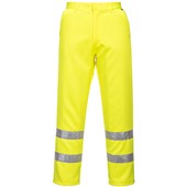 Portwest E041 Yellow Polycotton Hi Vis Trousers