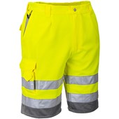 Portwest E043 Yellow Polycotton Hi Vis Shorts