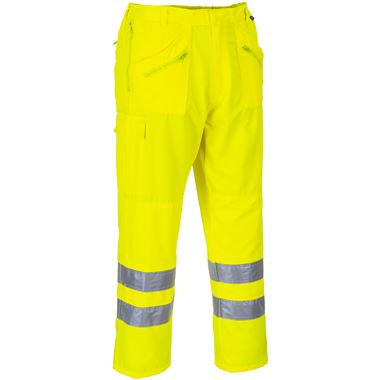 Portwest E061 Yellow Polycotton Hi Vis Action Trousers