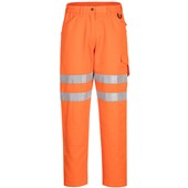 Portwest Planet EC40 Orange Eco Friendly Polycotton Hi Vis Trouser 