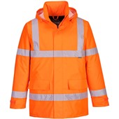 Portwest Planet EC60 Orange Eco Friendly Padded Lined Waterproof Hi Vis Winter Jacket 