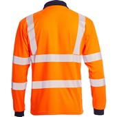 Blackrock Rail Orange GRS Sustainable Eco Long Sleeve Hi Vis Polo Shirt