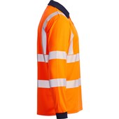 Blackrock Rail Orange GRS Sustainable Eco Long Sleeve Hi Vis Polo Shirt
