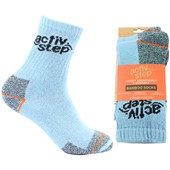 Activ-Step Women's Blue Eco Friendly Breathable Bamboo Socks - Pack of 2 Pairs