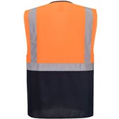 Portwest Essential ES076 Orange Navy Hi Vis Contrast Two Tone Executive Vest