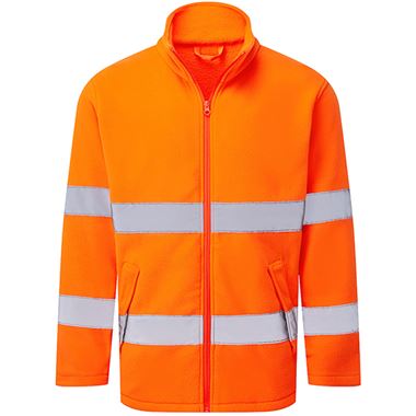 Portwest Essential ES250 Rail Orange Hi Vis Fleece Jacket