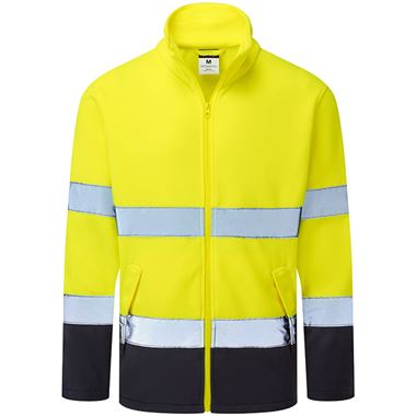 Portwest Essential ES251 Hi Vis Yellow Navy Contrast Two Tone Fleece Jacket