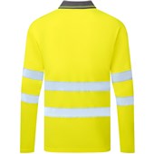 Portwest  Essential ES277 Yellow Hi Vis Long Sleeve Polo Shirt