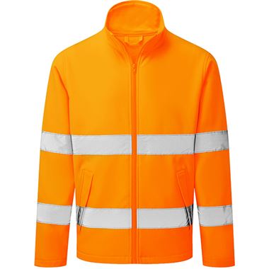 Portwest Essential ES428 Rail Orange Hi Vis Softshell Jacket (2L)