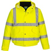 Portwest Essential ES463 Yellow Padded Waterproof Hi Vis Winter Bomber Jacket