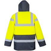 Portwest Essential ES466 Yellow Padded Waterproof Hi Vis Contrast Two Tone Winter Jacket