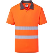 Portwest  Essential ES477 Rail Orange Hi Vis Polo Shirt