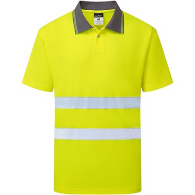 Portwest  Essential ES477 Yellow Hi Vis Polo Shirt