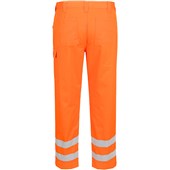 Portwest Essential EST46 Rail Orange Polycotton Hi Vis Cargo Trousers