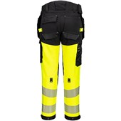 Portwest EV442 EV4 Yellow Hi Vis Class 1 Stretch Detachable Holster Trouser