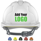 JSP EVO2 Custom Printed Safety Helmet - Vented Slip Ratchet Mid Peak